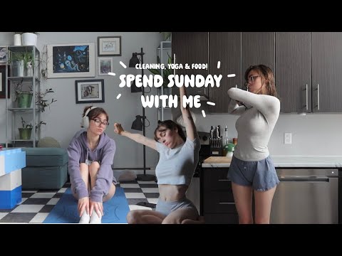 spend the day with me 💌🌧️ cleaning, yoga and food :)
