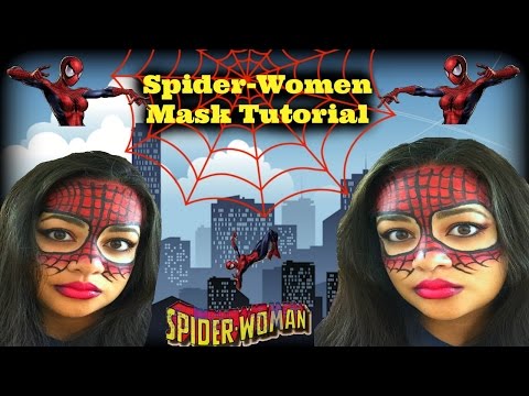 SpiderWomen || Halloween Mask Makeup Tutorial
