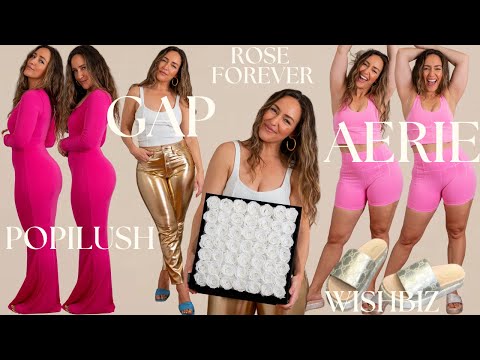 SPRING TRY ON HAUL [curvy size 8/10] | Aerie, Gap, Popilush, Wishbiz, Rose Forever