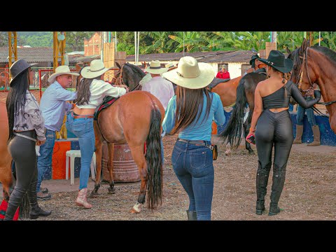Stunning Women Riding Horses in COLOMBIA 😍 #cowgirl #rodeo #colombia #horseriding
