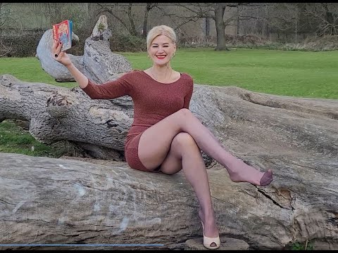 * Sun Surprise * Meggie Style Brown Glitter Dress Nylon Rosewood Pantyhose Beige Glossy Heels Review