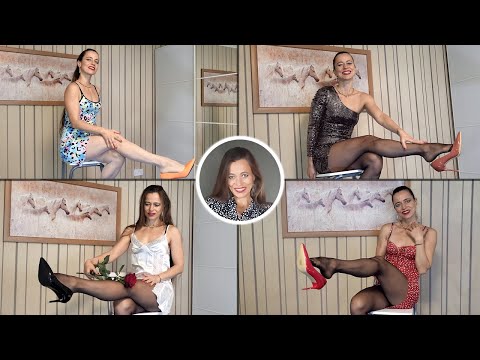 *** The Sunlight in the Mirror *** MILENA RUSSO Nylon Pantyhose Stockings Tights & Heels Review