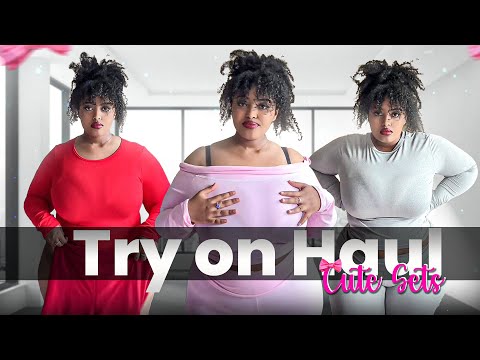 Try on haul cute sets from Temu | matching sets try on with me.
