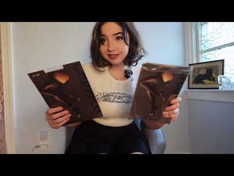 Trying GLOSSY Black & White Stockings