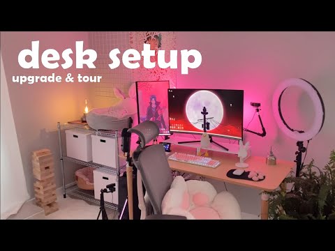 twitch streamer desk setup :)) aesthetic, functional and CUTE!