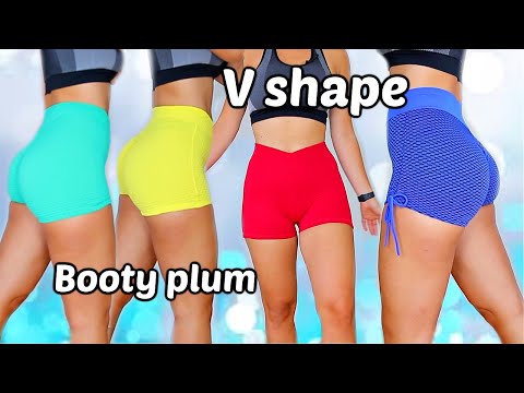 V-shape Scrunchy Booty Texture Highwaist shorts!