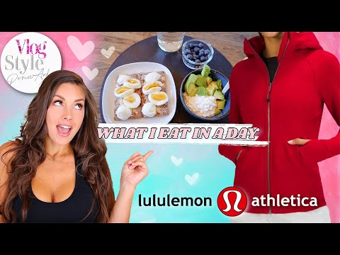*VLOG* Full day of eating – Lululemon scuba hood review & more – 4K