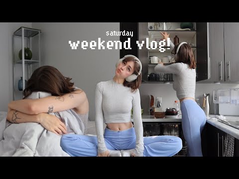 weekend vlog! 🎧🫐 productive + chill saturday