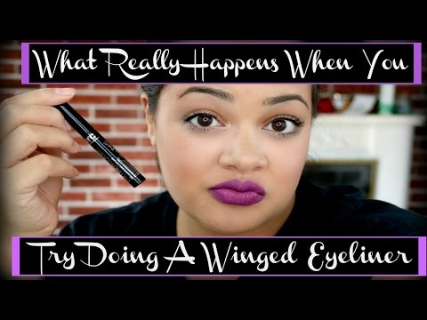 What Really happens When You Try Doing A Winged Eyeliner!