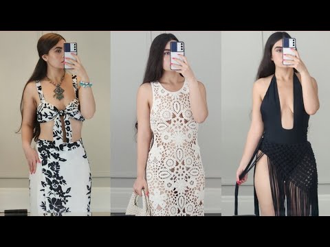 ZARA HAUL 🐚💮 linen dresses and crochet for summer (unboxing &tryon)