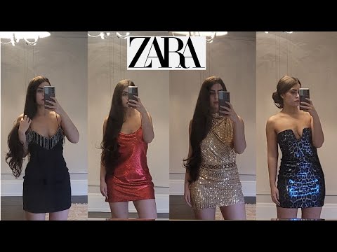 ZARA HAUL – Festive Sequin Dresses – unboxing and tryon